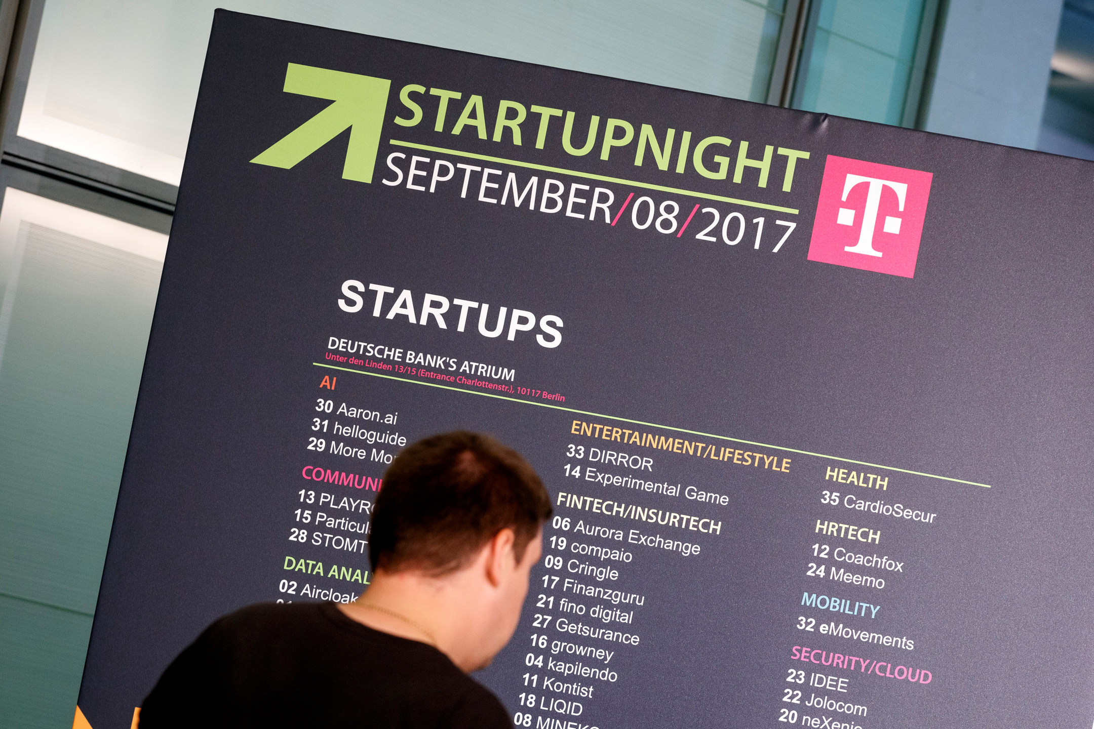 Startupnight 2017 Deutsche Bank's Atrium